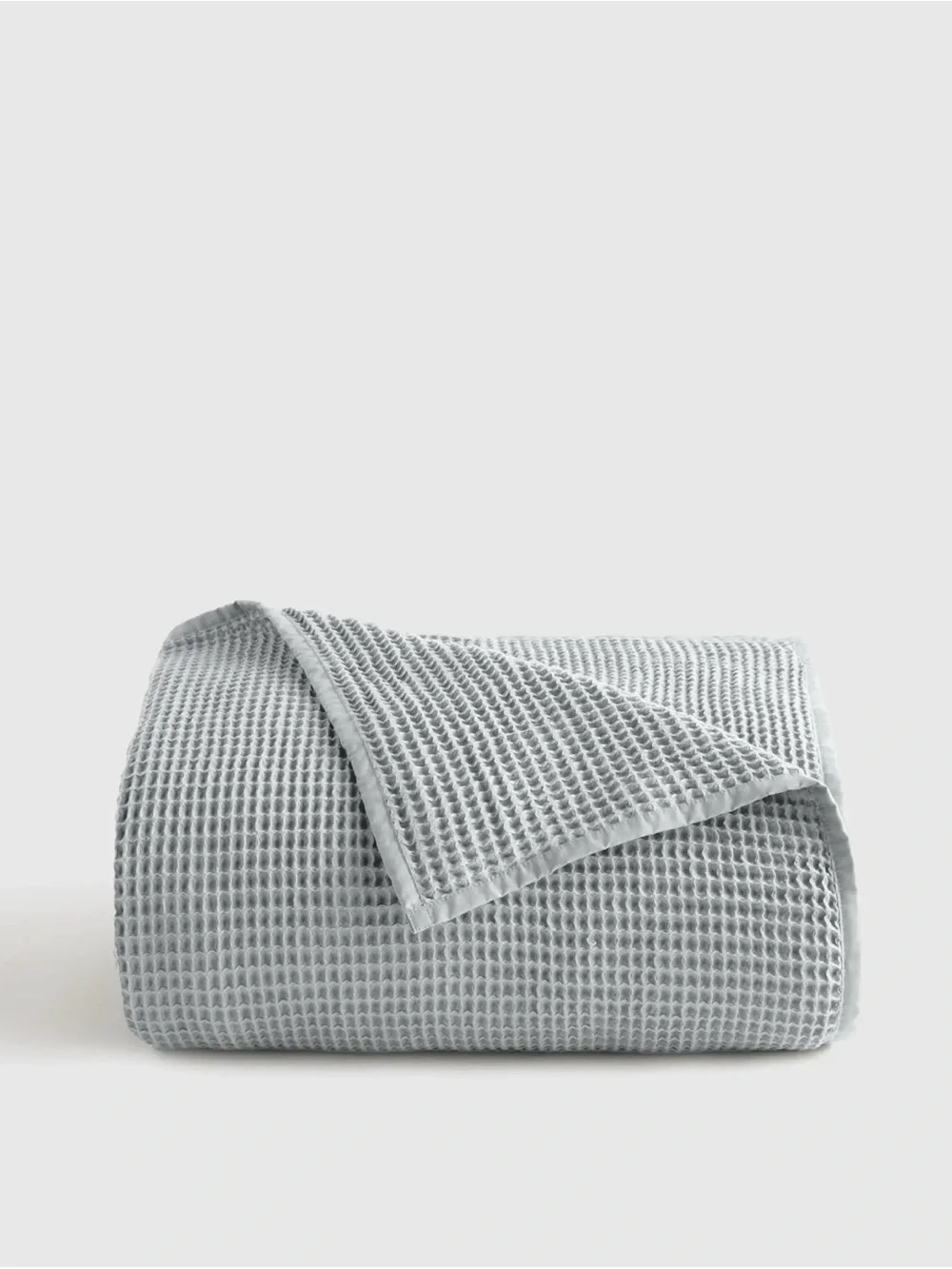Organic King Waffle Knit Blanket in Mist - Retail $109